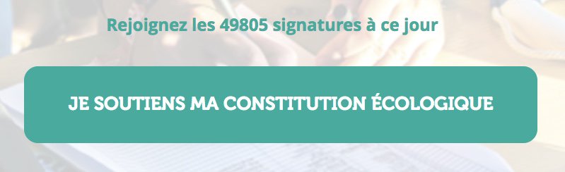 Le compte a rebours a commencé ! Plus de 195 signatures avant de passer la barre symbolique des 50 000 ! Qui sera le/la 50 000eme signataire de l'Appel pour une #ConstitutionEcologique ? A vous de jouer :) 🙌 👊 #MaConstitEco
notreconstitutionecologique.org