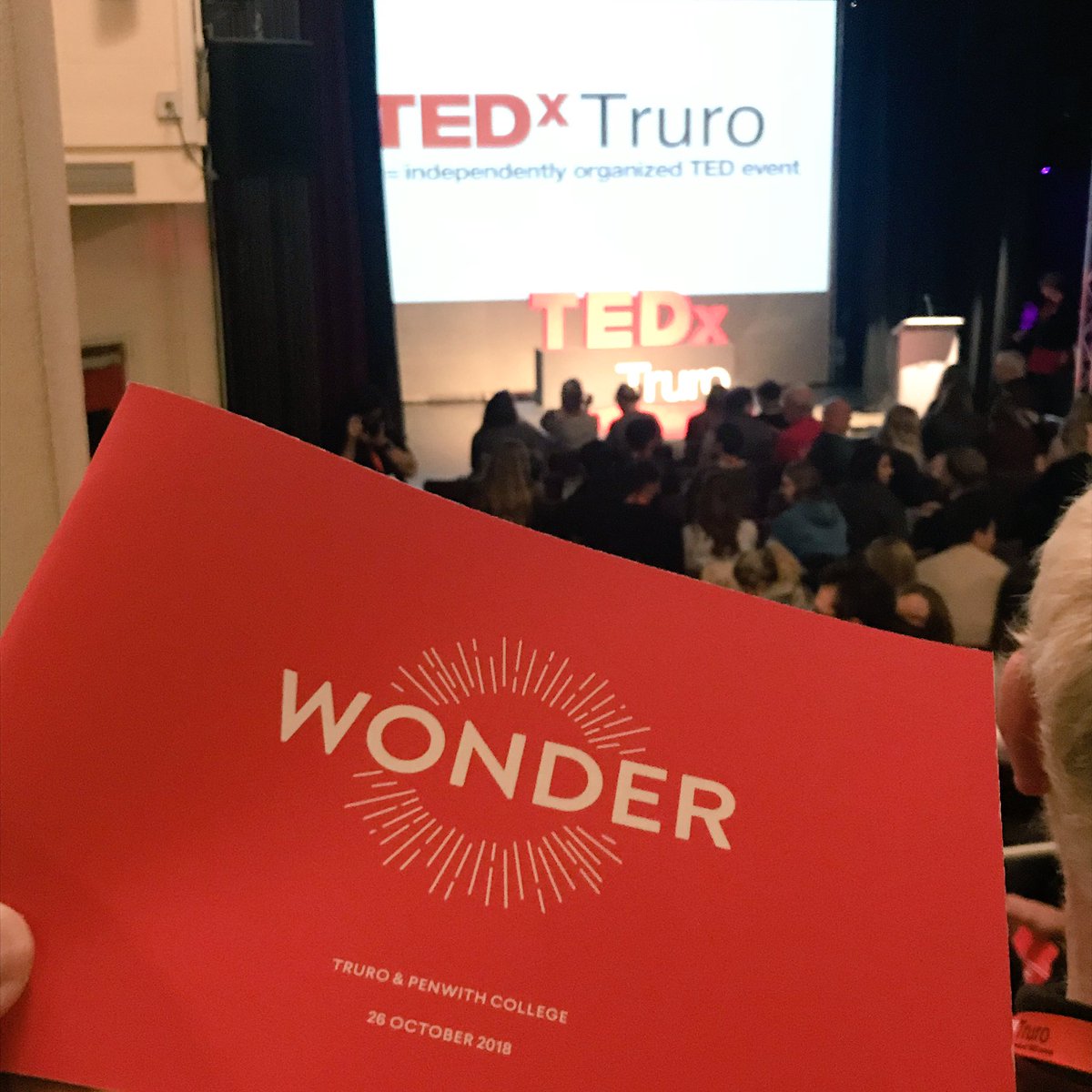 Looking to a day of #wonder at #TEDxTruro. Some great speakers on the programme. @sw_ahsn <a href="/TEDxTruro/">TEDxTruro</a>