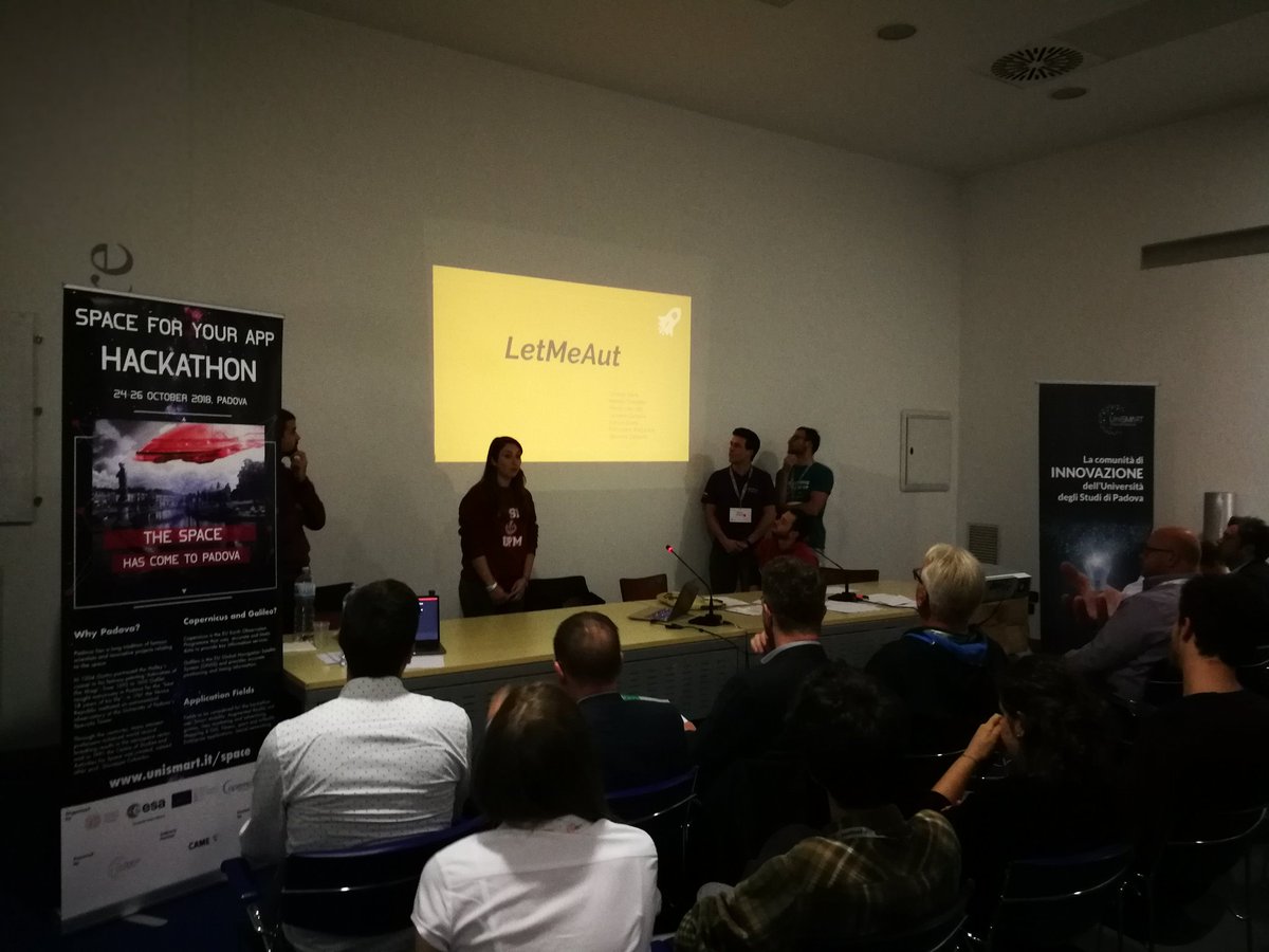 EU4Space's tweet photo. #Agriconscious, #Greentips, #ClassicSpace, ##Mushy, #HealthySport, #HikingMap, #SaveTheAmazon & #LetMeAut these are the names of the #apps competing at #EU Space Programme #Hackathon #GNSS #EarthObservation #UseGalileo https://t.co/1XzjYZtEVX