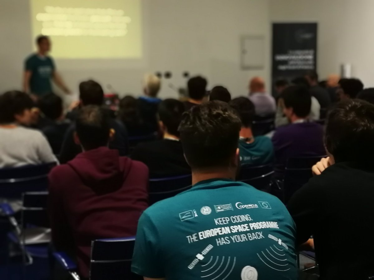 EU4Space's tweet photo. #Agriconscious, #Greentips, #ClassicSpace, ##Mushy, #HealthySport, #HikingMap, #SaveTheAmazon & #LetMeAut these are the names of the #apps competing at #EU Space Programme #Hackathon #GNSS #EarthObservation #UseGalileo https://t.co/1XzjYZtEVX