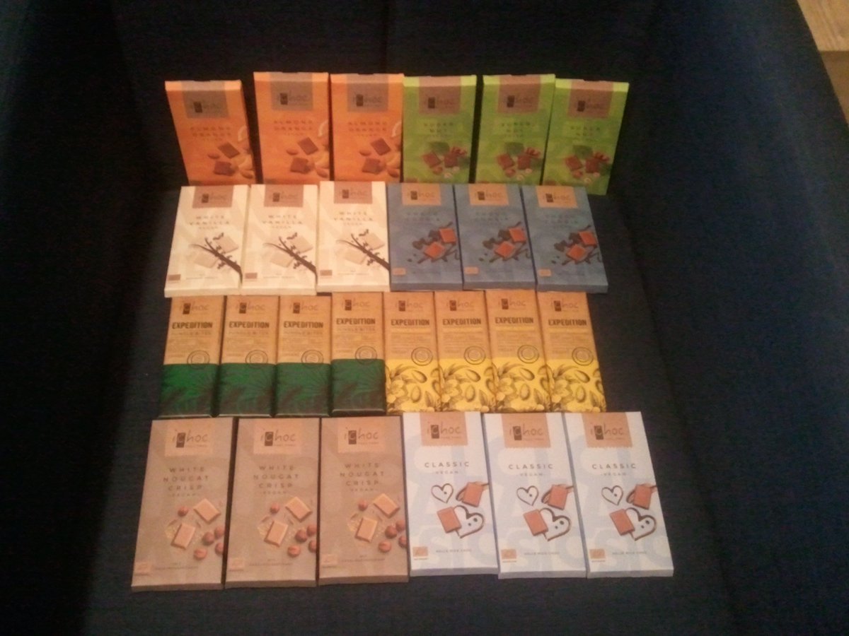 I won a nice package of the best chocolate in the world