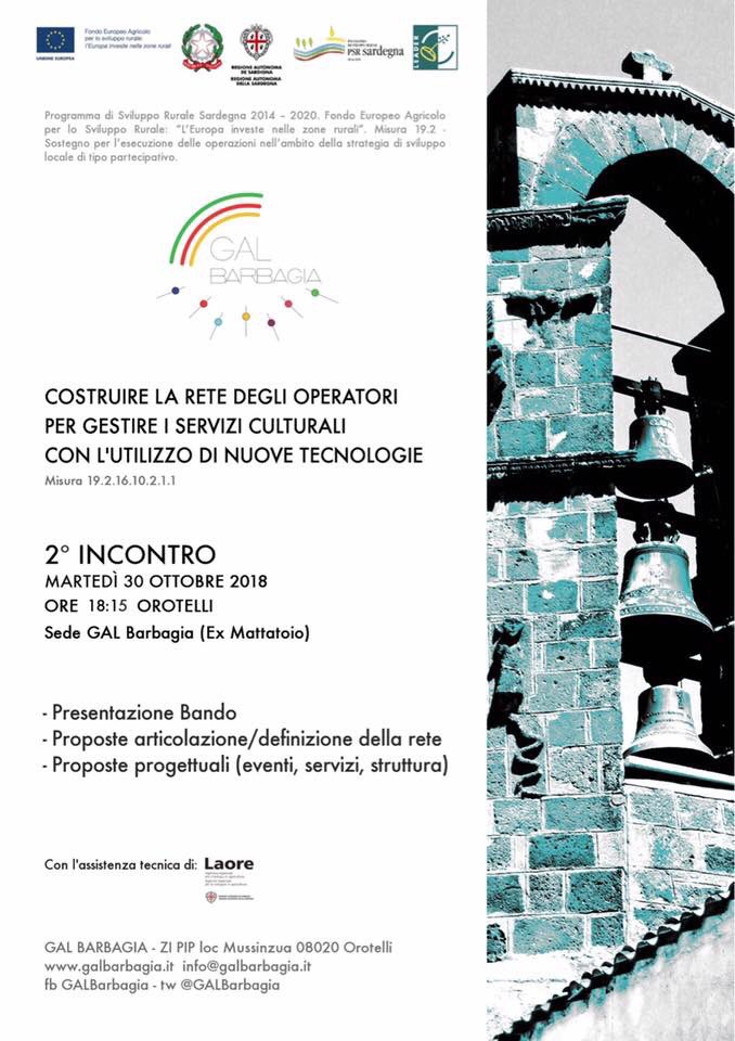 GALBarbagia's tweet photo. Il 30/10 h 18:15 al #GalBarbagia #Orotelli 2 incontro con gli operatori culturali per discutere la bozza del bando https://t.co/mkfNfIfNrt https://t.co/jineXARmdn