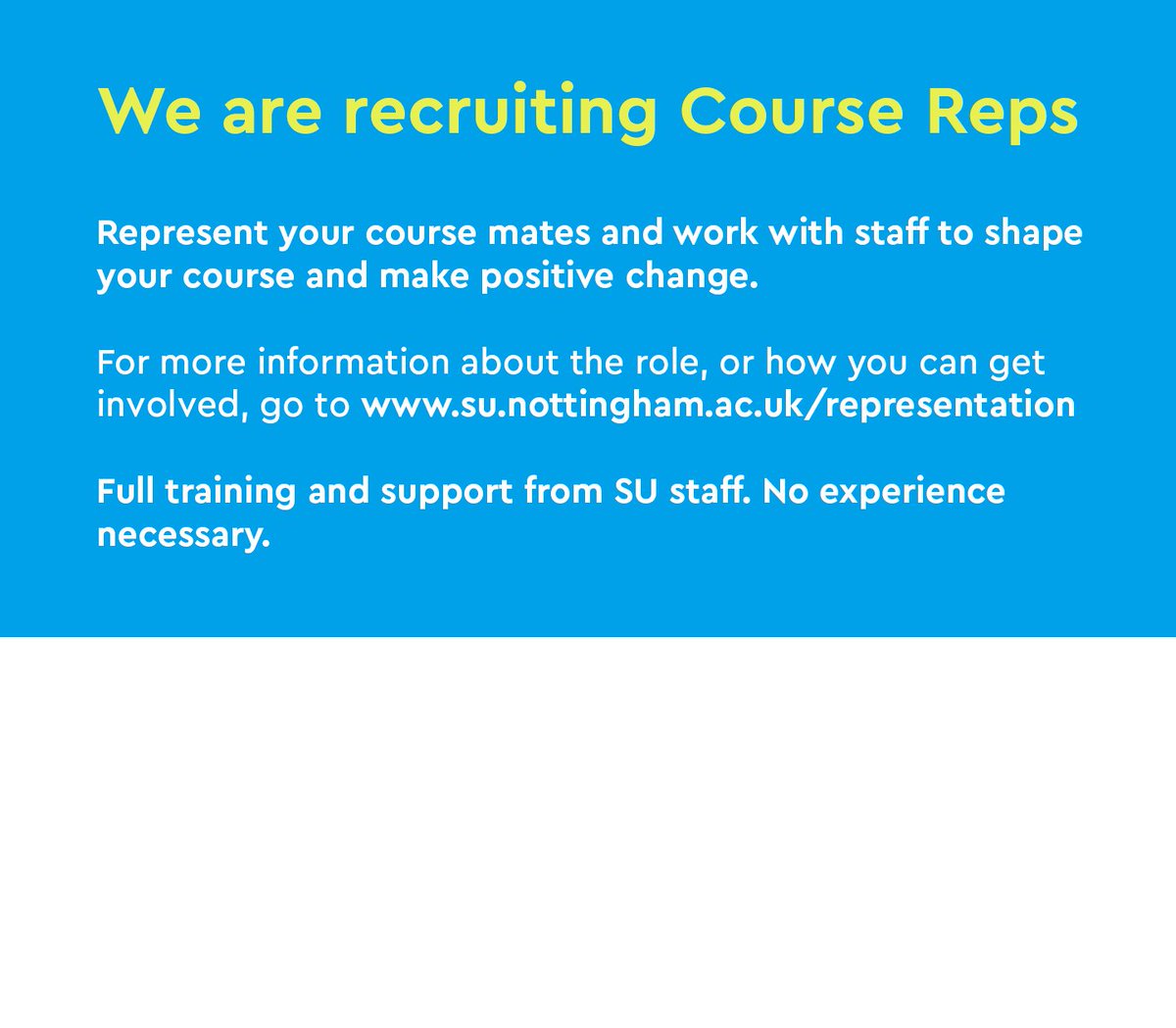 UoNSUMakeChange's tweet image. Nominations for the Course Rep By-elections close in under an hour- don't miss out on your chance to make change for your peers! Log in to the SU Website and go here: su.nottingham.ac.uk/make-change/de…  to find out what positions you can run for and put yourself forward! #courserep #uonsu