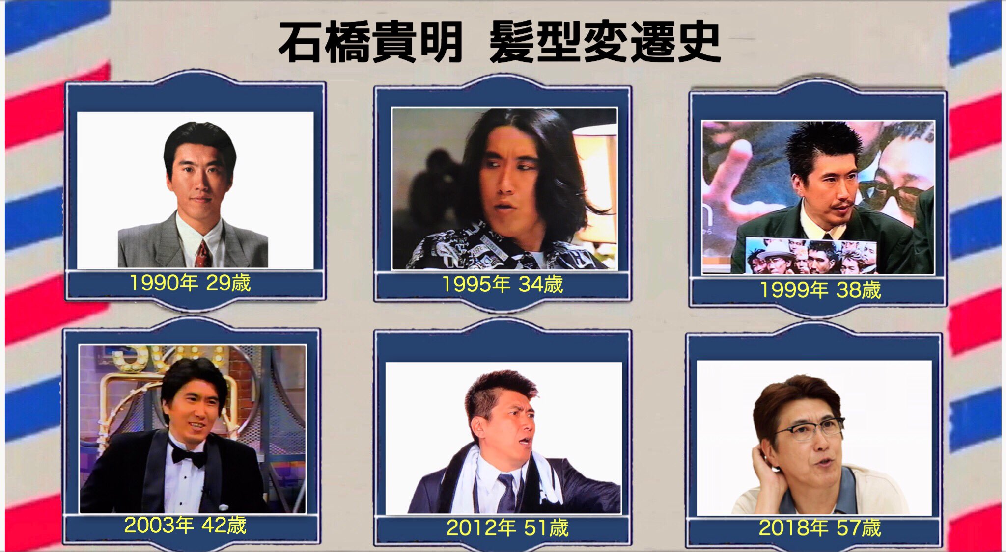 Fr 少し前に たいむとんねる で 飯島直子さんの髪型変遷史があったので とんねるずver も作ってみました笑 他にも貴さん坊主とか 憲さんは野猿の頃スキンヘッドにもしてましたね とんねるず 石橋貴明 木梨憲武 T Co Myrhipesyq Twitter