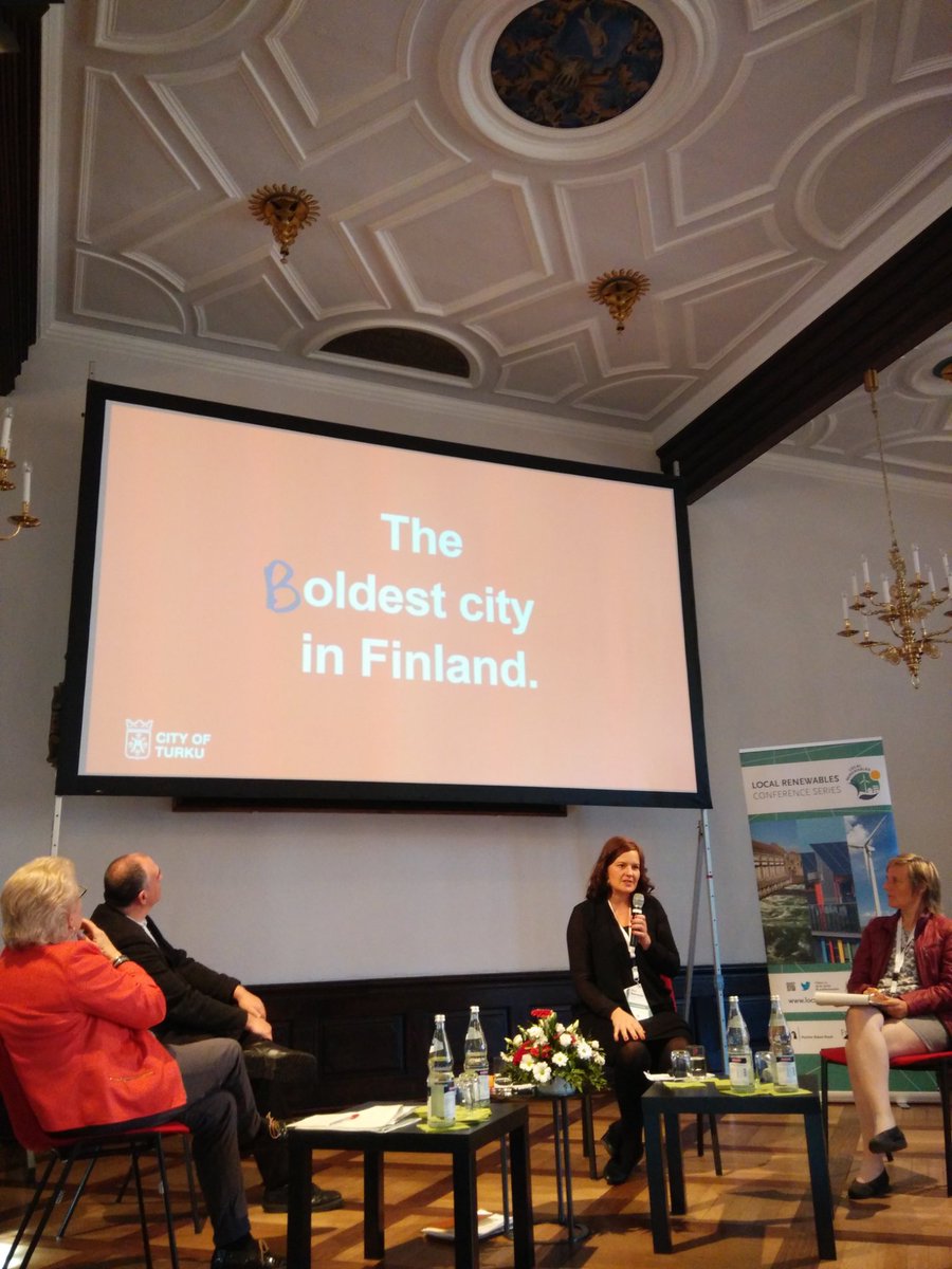 Elina Rantanen: Cities do matter, and we we want to be a city that does matter. <a href="/cityofturku/">City of Turku</a> <a href="/elinarant/">Elina Rantanen</a> #LocalRenewables