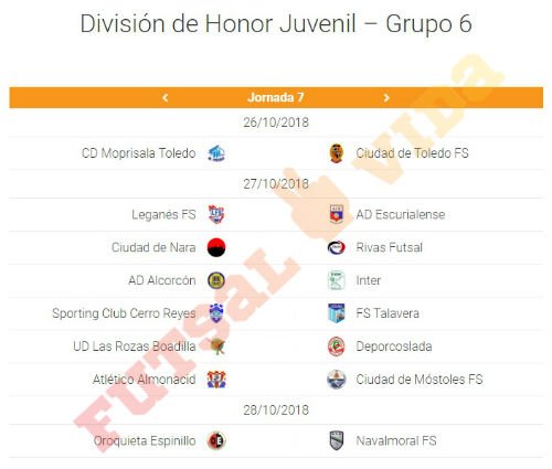 ⏰ #DHJN Éstos son los #horarios de la 6ª jornada del Grupo 6 a disputar este fin de semana 👉 futsalvida.com/competiciones/…

⚠️ Respeta nuestro trabajo y no compartas capturas de pantalla, comparte links