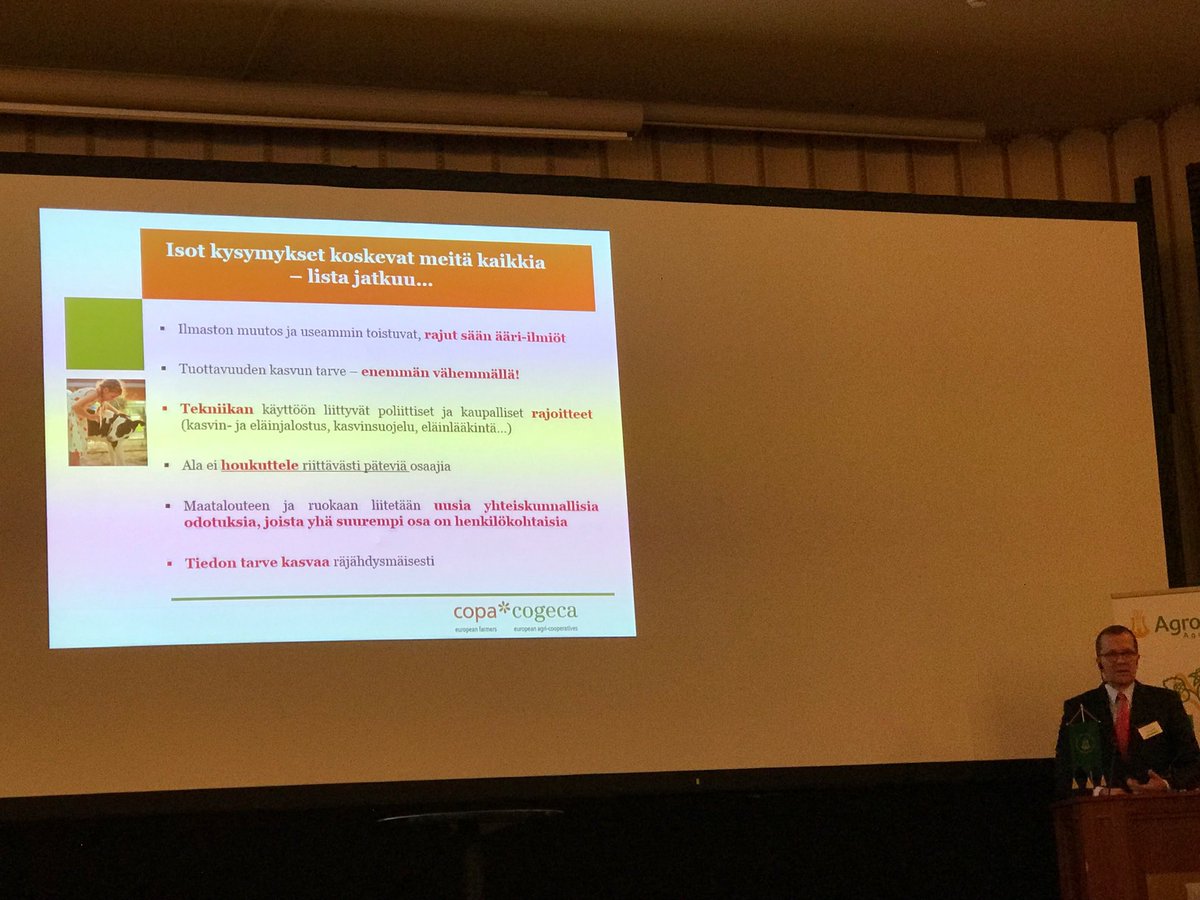 Pekka Pesonen  Copa-Cogecasta haastaa ruokaketjua kasvattamaan tuottavuutta #suomikasvaaruoasta