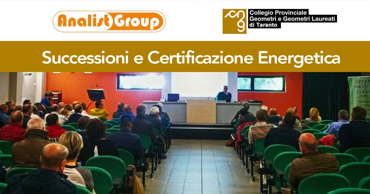 analistgroup's tweet image. 🏫Oggi ci troviamo presso il Collegio dei 📐Geometri e Geometri Laureati della Provincia 📍Taranto:
 Seminario su Successioni e Volture e Software Certificazione Energetica e Verifiche Dispersioni Termiche.😀
 #analistgroup #geometri #collegigeometri
 👉analistgroup.com👈