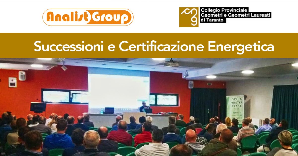 analistgroup's tweet image. 🏫Oggi ci troviamo presso il Collegio dei 📐Geometri e Geometri Laureati della Provincia 📍Taranto:
 Seminario su Successioni e Volture e Software Certificazione Energetica e Verifiche Dispersioni Termiche.😀
 #analistgroup #geometri #collegigeometri
 👉analistgroup.com👈