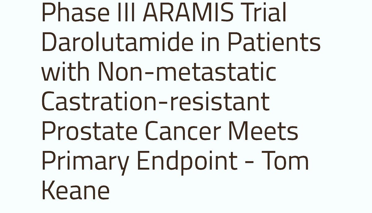 SPARTAN vs PROSPER vs ARAMIS Darolutamide(ODM-201) significantly extended metastasis-free survival ,compared to placebo.The safety profile and tolerability has been granted Fast Track by FDA