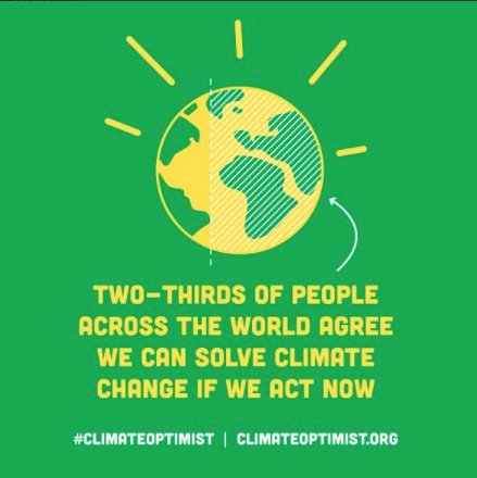 We choose belief in a better future. We choose action. We choose hope. Solving climate change starts with the belief that we can. We are climate optimists. Opt In <a href="/ClimateOptimism/">Climate Optimist</a> #Climathon