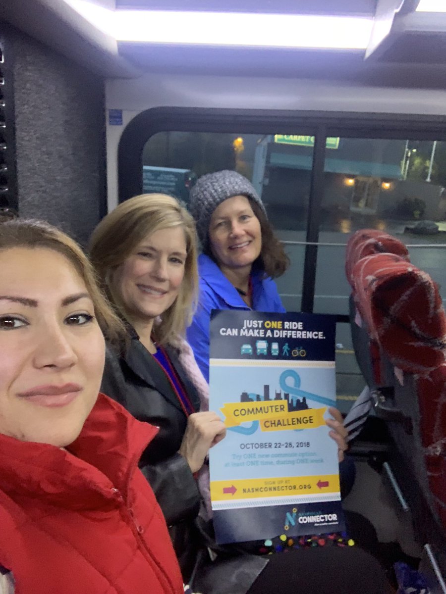 mirandaclemen12's tweet photo. Had so much fun riding the bus in this morning and then got 4,000 steps in our walk to the office. #commutelikeaboss #nashconnector https://t.co/RTpWTmX8H0