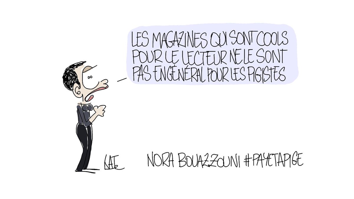 obsweb's tweet photo. 2/ Comment les pigistes sont-ils aujourd'hui rémunérés, et considérés? @norabz est venue présenter les premiers résultats de son enquête #PayeTaPige, et ça décoiffe!
Synthèse: https://t.co/5a2wbi2eHN
Vidéo: https://t.co/PxreiOesYF
(dessin @undessinparjour) #obsweb https://t.co/OR8gIK87qK