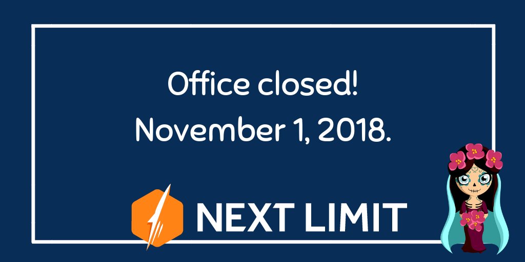 RealFlowLabs's tweet photo. Our Madrid office is closed today! Have a good one :)
#NextLimitTech #holidayinMadrid https://t.co/pr9hxsg5V1
