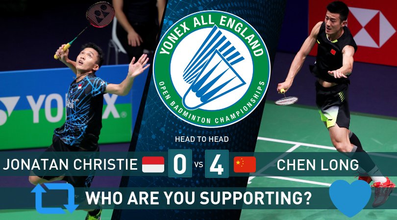 YonexAllEngland's tweet photo. Can Christie get on the board this afternoon at the French Open in his personal head to head battles with Chen Long? https://t.co/kd4N3rKjaz