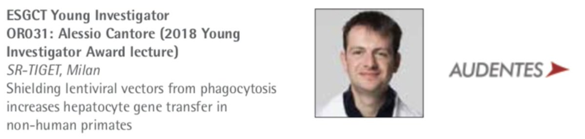 ESGCT's tweet photo. Congratulations to Alessio Cantore, winner of the 2018 Young Investigator Award at #ChangingModernMed.
You can read more about all available ESGCT awards on our webpage https://t.co/zvMl9wjhKA https://t.co/WuWqoHcgvn