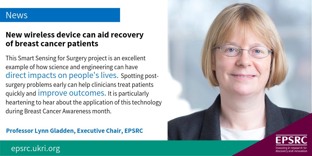 EPSRC-sponsored researchers at <a href="/imperialcollege/">Imperial College London</a> have led on the development of a new sensing device to monitor patients following breast reconstruction surgery to aid effective recovery. #BreastCancerAwarenessMonth Read more here:  socsi.in/FuymB