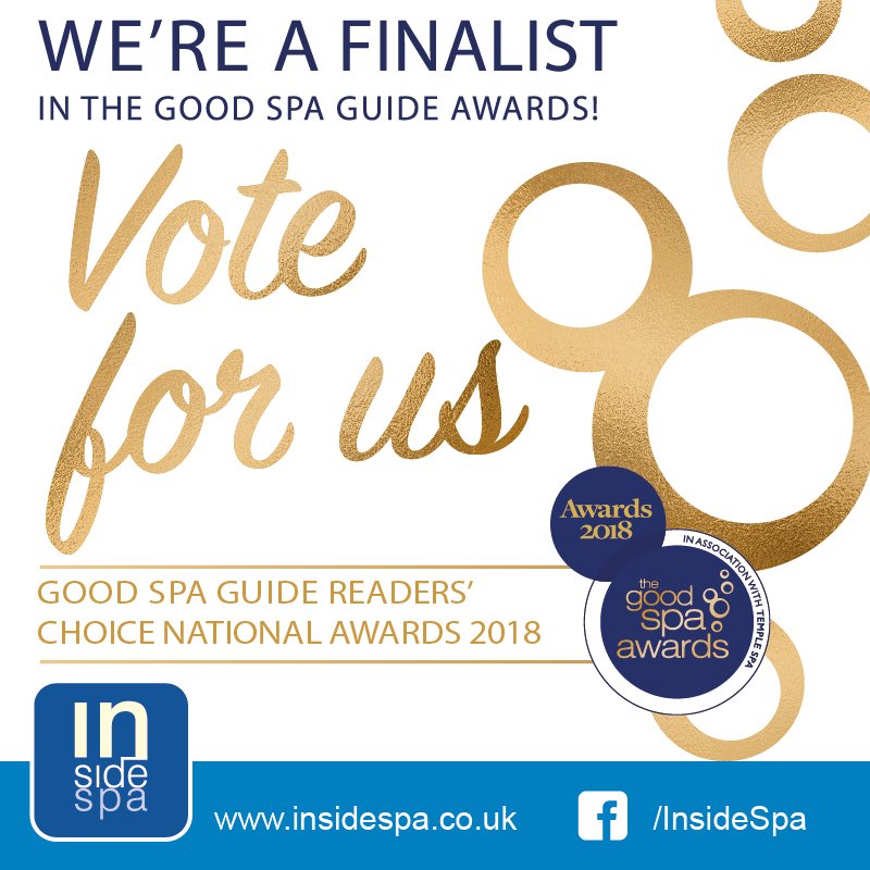PendleLeisure's tweet photo. Keep your votes coming in! @InsideSpa is a finalist in the @GoodSpaGuide Awards in the #BestHealthClubSpa category & we'd really appreciate your votes!
It only takes a min, just head to the good spa website to vote: https://t.co/1UAiOLsI8H
#VoteInsideSpa #GoodSpaAwards https://t.co/6SGzGRfDPJ