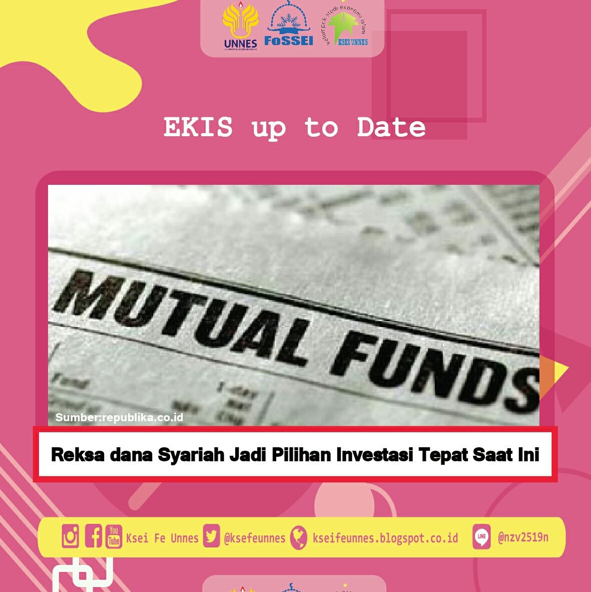 [Reksa Dana Syariah Jadi Pilihan Investasi Tepat Saat Ini]

REPUBLIKA.CO.ID, JAKARTA -- CIMB Principal Asset Management (CIMB-P) menilai........m.republika.co.id/berita/ekonomi…

@fosseinasional
@fosseijateng
#EkonomiRabbaniBisa
#KseiFeUnnes2018
#KseiHitz
#faktaekis
#FEBrilian