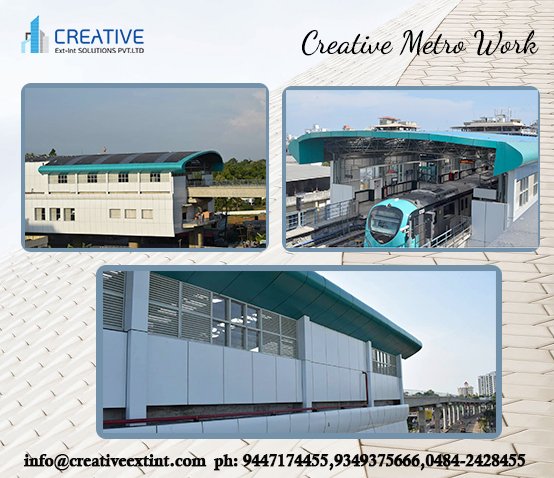 CREATIVEEXTInt's tweet image. #Acp cladding #spidar glazing #unitised glazing #semi unitised glazing #structual glazing, hpl cladding #cement board cladding #Auttomattic sliding door #frame less glass #partition,Toughned glass work #ACP Cladding works in cochin

#Metro Work
#http://creativeextint.com/
