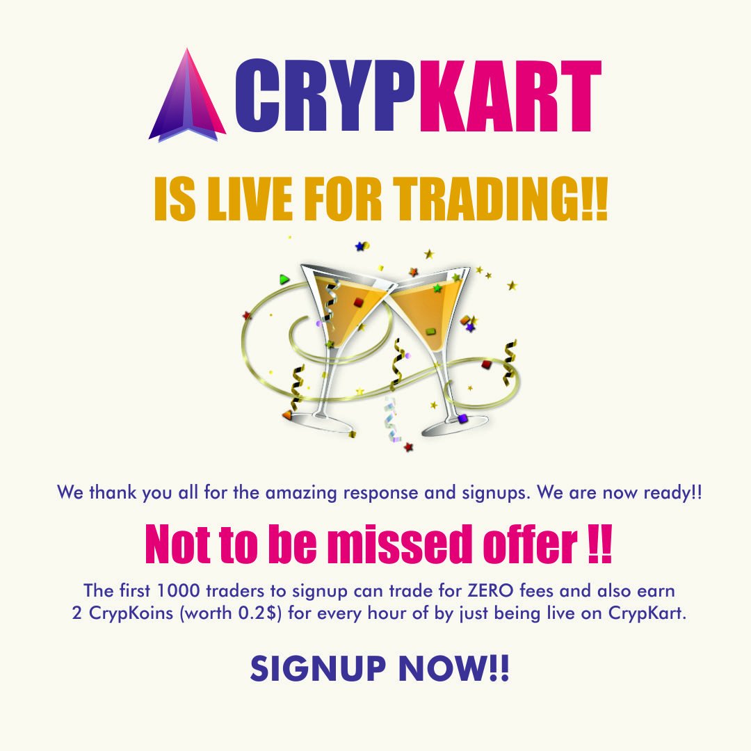 CrypKart's tweet photo. Register yourself and begin the journey of #cryptocurrency trading with #crypkart
.
.

Click here to register : https://t.co/TpsfCeARYU
.
.
.
. 
#cryptocurrency #bitcoin #blockchain #crypto #btc #ethereum #altcoin #litecoin #cryptocurrencies #cryptoexchange #cryptotrading https://t.co/uMWQQ3If9J