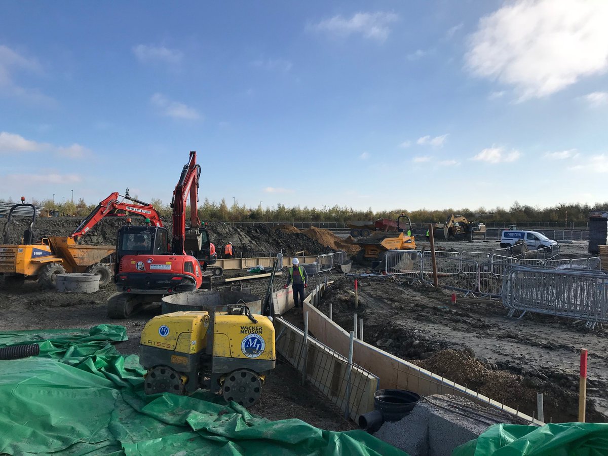 Continued good progress on site with estate road extension and underground attenuation tanks now being installed at #Phase3 #Aston41 #AstonClinton #Aylesbury aston41.com <a href="/ParkwayMK/">Parkway Construction</a> <a href="/mickgeorgeltd/">Mick George Group</a>
