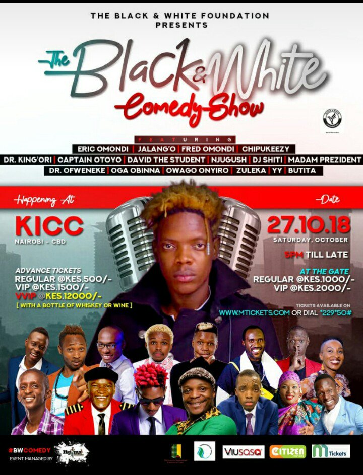 Melissafierce1's tweet photo. @BW_Foundation is a foundation for service to humanity tomorrow it brings a grand show the best in this year closer to you the @BWComedyShow  tomorrow at kICC from 5 pm keep registering *229*50# https://t.co/hXz92Lo535