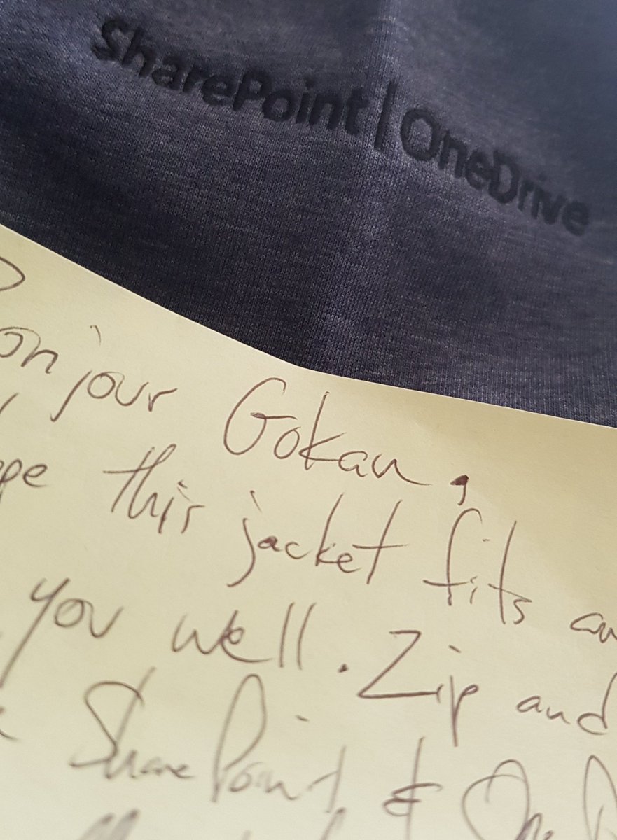 xGokan's tweet image. Just received my #SharePoint | #OneDrive jacket! Thank you so much @mkashman 🖤
I will wear it with pride! #ZipAndGo