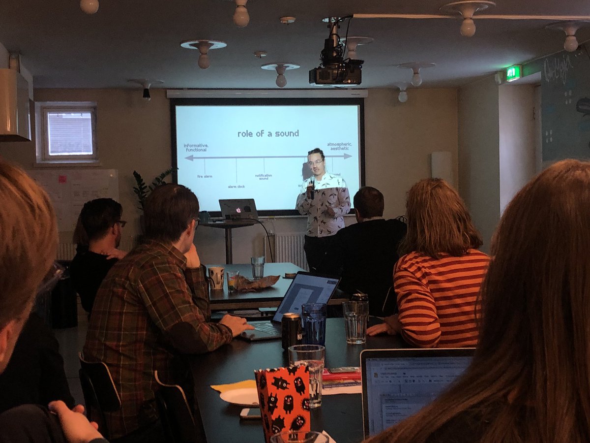 What’s the role of sound in experience design? Thank you <a href="/tuomasahva/">Tuomas Ahva</a> for an inspiring talk at <a href="/Idean/">Idean</a> Finland 👏