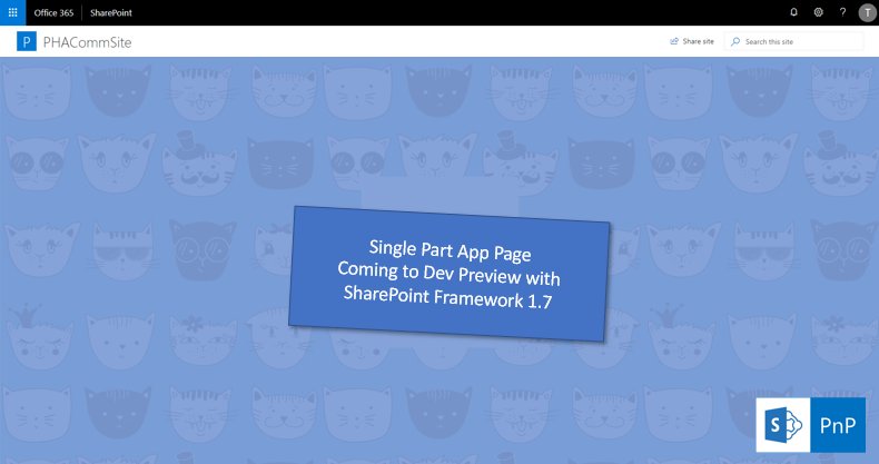 vesajuvonen's tweet image. Single-part app pages to SharePoint for developers! Announced in Ignite 2018 and coming to Dev Preview soon with #SPFx 1.7. We are looking forward to your feedback and comments! #Teaser #Office365dev