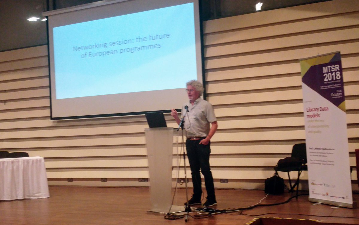 MTSR_group's tweet photo. The future of European Programmes /Robert Davies.
#MTSR2018 #MTSR https://t.co/NqHVEcUMgZ