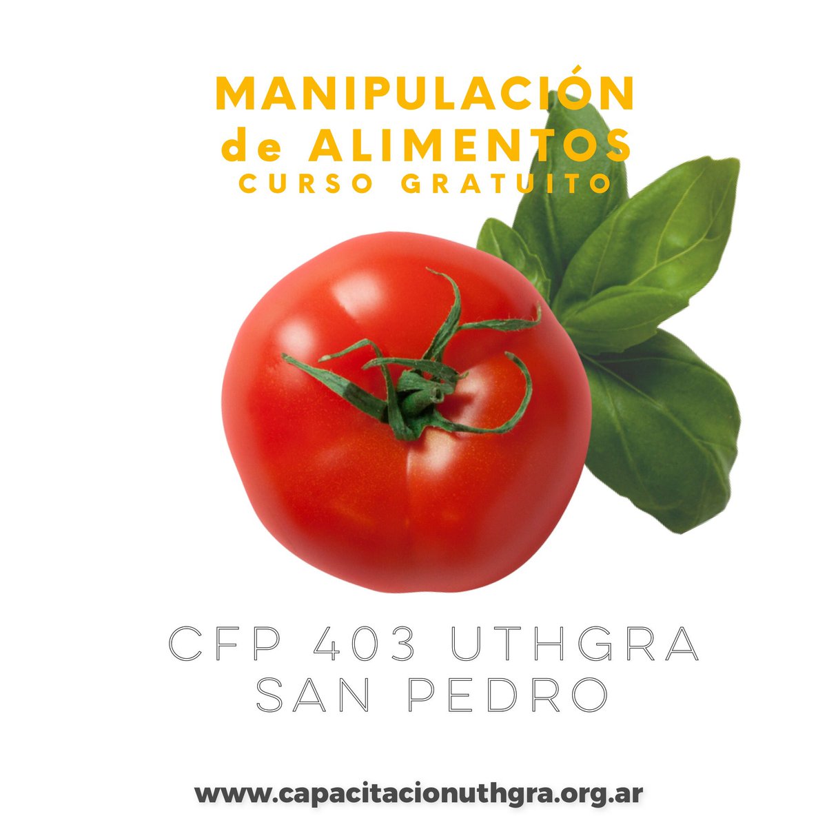 Manipulación de alimentos en UTHGRA SAN PEDRO, comienza el 29/10
CERTIFICADOS OFICIALES!!!

📞 +54 11 4341 8021         
.
.
.
#gastronomia #uthgracapacita #sanpedro #capacitaciones #manipulación #formacionprofesional #2018 #curso #profesional #buenosaires #uthgra