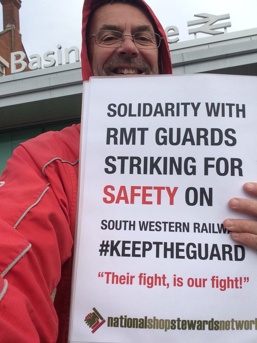 SouthernSP's tweet photo. Solidarity with @RMT #Strike4Safety on @SW_Railway putting #ProfitsBeforeSafety
No wonder 76% support @jeremycorbyn manifesto to #renationaliserail
#StrikeTogether to end #ToryAusterityNOW
Find out more at #Socialism18 https://t.co/0Pdzd5vjpo