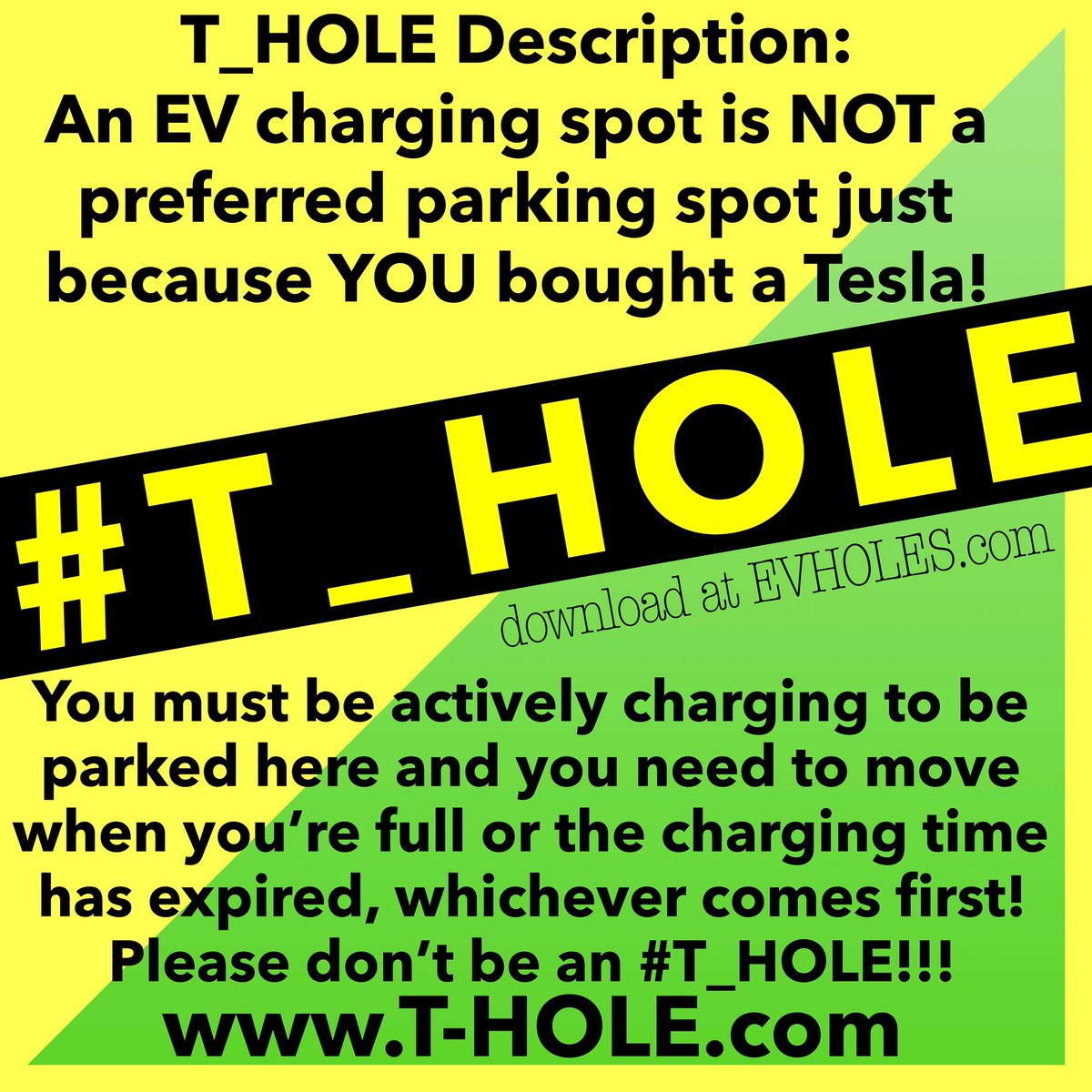 evholes's tweet photo. A #EV Owner who just parks in an #EVcharging Spot is an #EVHOLE
- - - 
Please don’t be an EVHOLE!! https://t.co/NHa9T1iYY3 - - - - 
#KIAsoulEV #EVcharging Stations are for #Charging, they are not #PreferredParking!! Please follow the #EVsign / #EVsigns @evsigns https://t.co/Sgi5xjiEJI