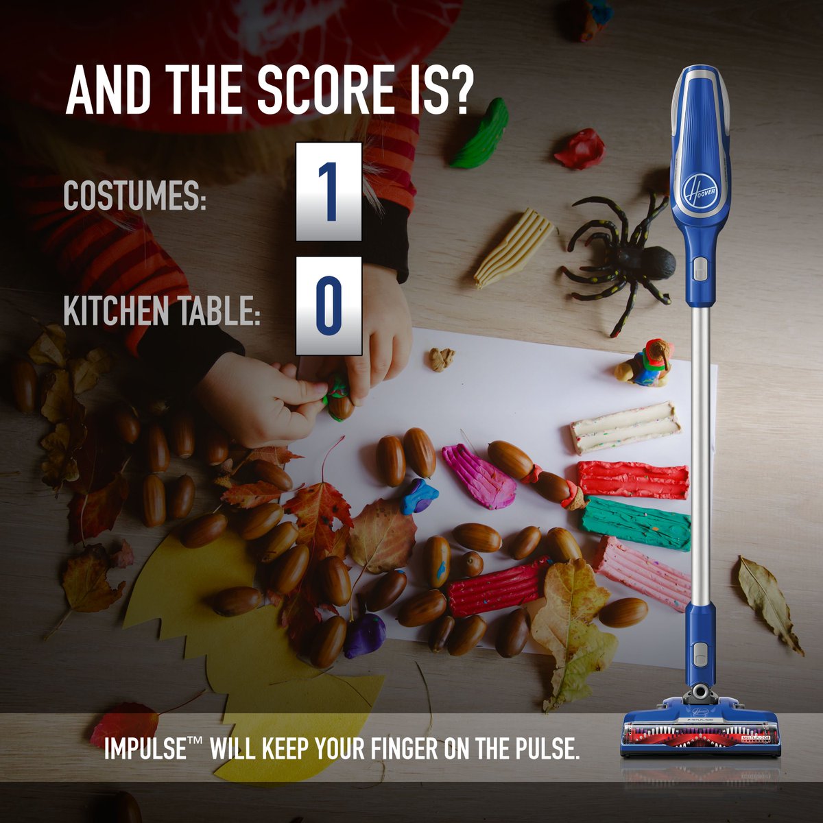 HooverUSA's tweet photo. Making costumes is all fun-and-games, until it's time to clean up π... Keep clean ups easy with the new IMPULSE Cordless vacuum! #MasterTheMess https://t.co/rZocYPVw6Z