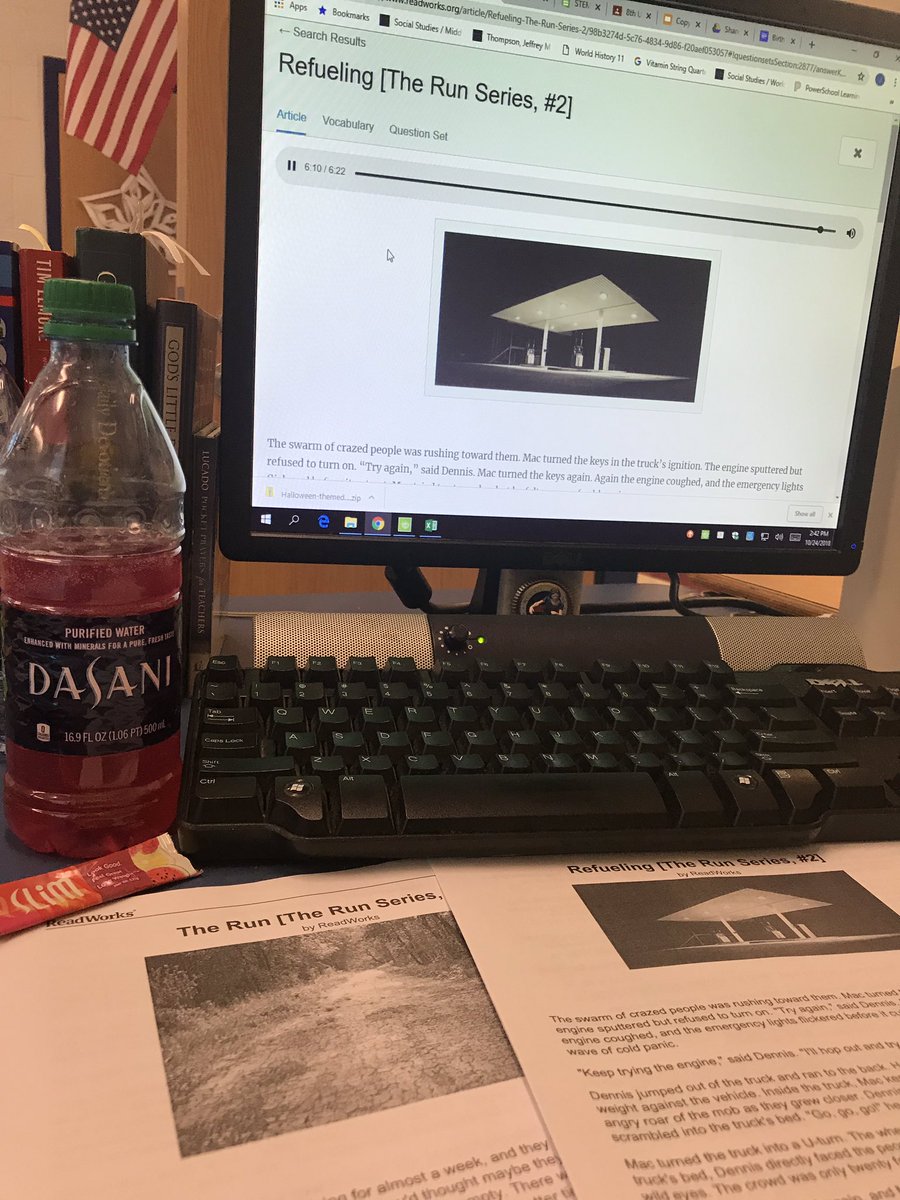 jenniferhangel's tweet photo. My students are loving “The Run” Series from @readworks! It’s a great cliffhanger series and the ending is set to release Halloween! My students are engaged and motivated to read. #ReadWorksTheRun #therunseries #elateacher #middleschoolteacher #halloweenreads https://t.co/kkRthPzCgf