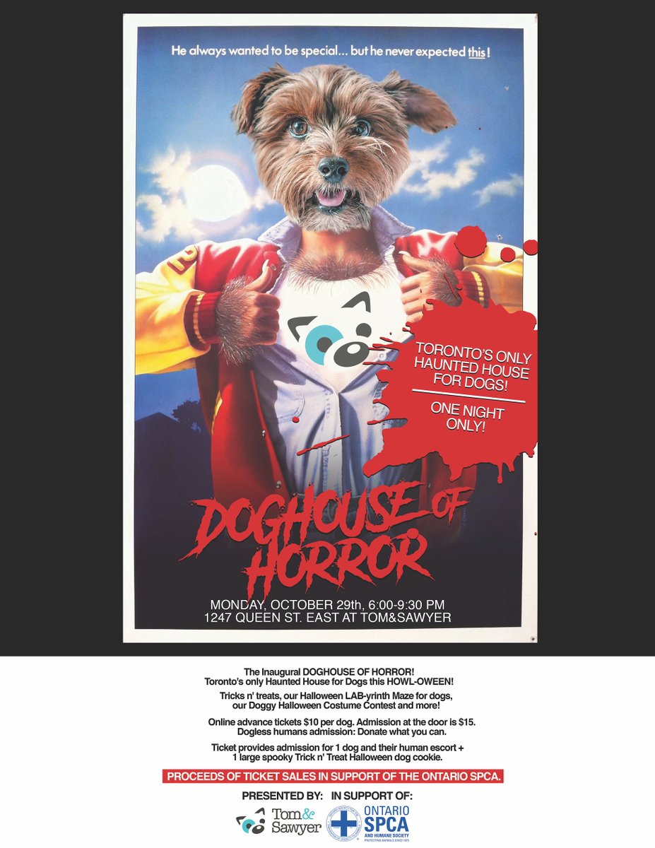Strut Entertainment (@strutent) on Twitter photo Grab your furry friends and stop by <a href="/tomandsawyer/">Tom&Sawyer Pet Meals</a>'s Doghouse of Horror on October 29 in support of the <a href="/OntarioSPCA/">The Ontario SPCA and Humane Society</a> for some fun! Get tickets here: bit.ly/2CSGcdL #tomandsawyer #halloween Grab your furry friends and stop by <a href="/tomandsawyer/">Tom&Sawyer Pet Meals</a>'s Doghouse of Horror on October 29 in support of the <a href="/OntarioSPCA/">The Ontario SPCA and Humane Society</a> for some fun! Get tickets here: bit.ly/2CSGcdL #tomandsawyer #halloween