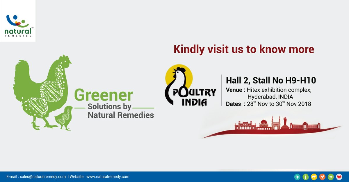 NRAHP's tweet image. Meet us at the #PoultryIndia Exhibition, Hitex Exhibition Complex, Hyderabad between 28th November and 30th November 2018.
We&apos;re at Hall - 2, Stall No: H9-H10

See you there!
#GreenerSolutions #Poultry