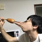 こんなん笑うわ!チーズハットクを食べてる画像がやばい!