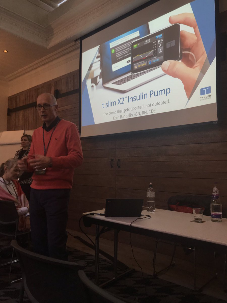 Ail_H's tweet image. 2nd focus group with Air Liquide and #Tandem introducing the #tslim  #FFLUK2018 #FFLUK18 by Kerri, Simon &amp;amp; Kirsty #T1D #GoodCrieff