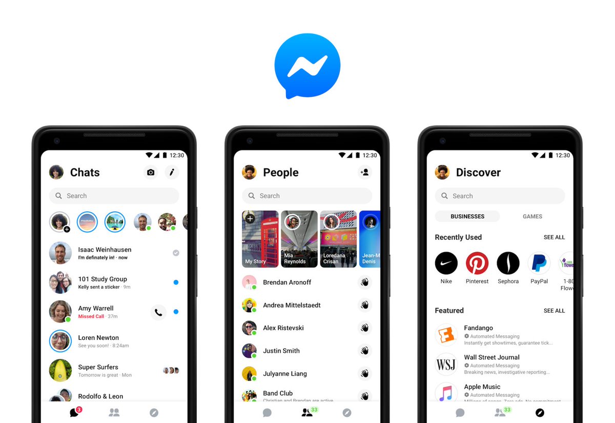 fattoriaweb's tweet photo. Com a nova versão 4 do Messenger, o Facebook deseja simplificar o aplicativo e melhorar a sua usabilidade. Já atualizou o seu app? O que você achou? https://t.co/XO1C2az8FU #uxdesign https://t.co/YwESkaLk02