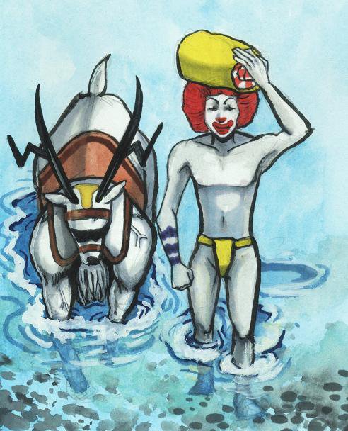 Twitter पर ちちるちる ８年くらい前に描いた絵です アシタカとヤックルが川を渡る場面をなぜドナルドで描いたのか 今となっては分かりません もののけ姫 ドナルド イラスト好きな人と繋がりたい