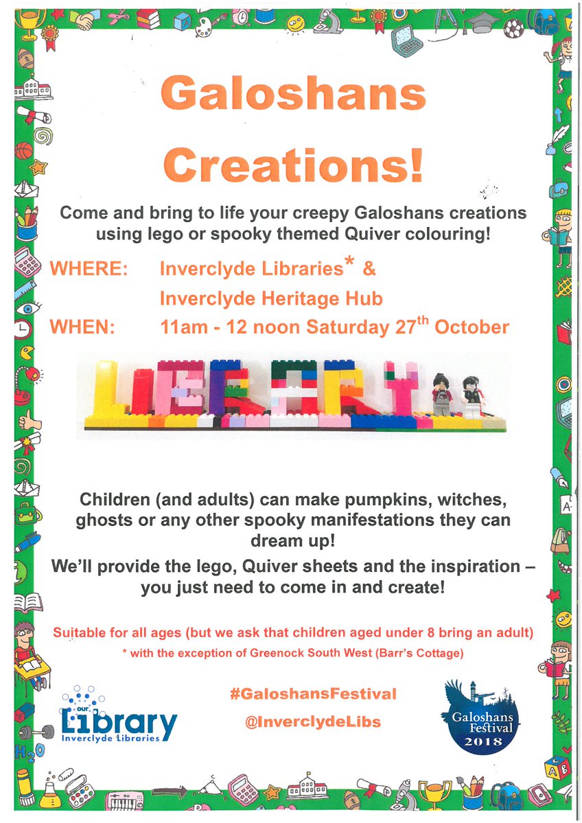 Inverclyde Libraries On Twitter Galoshans Creations Children