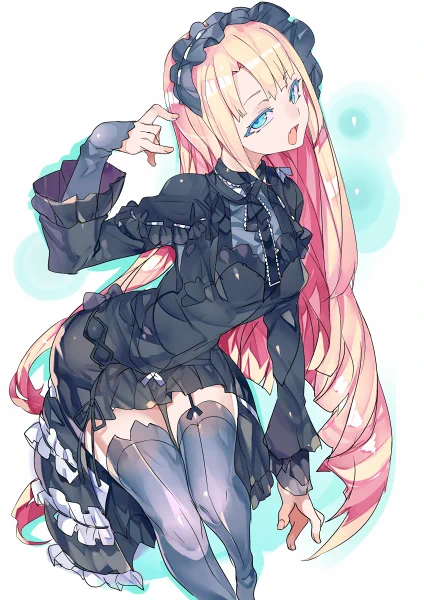 金髪巻き髪ゴス 