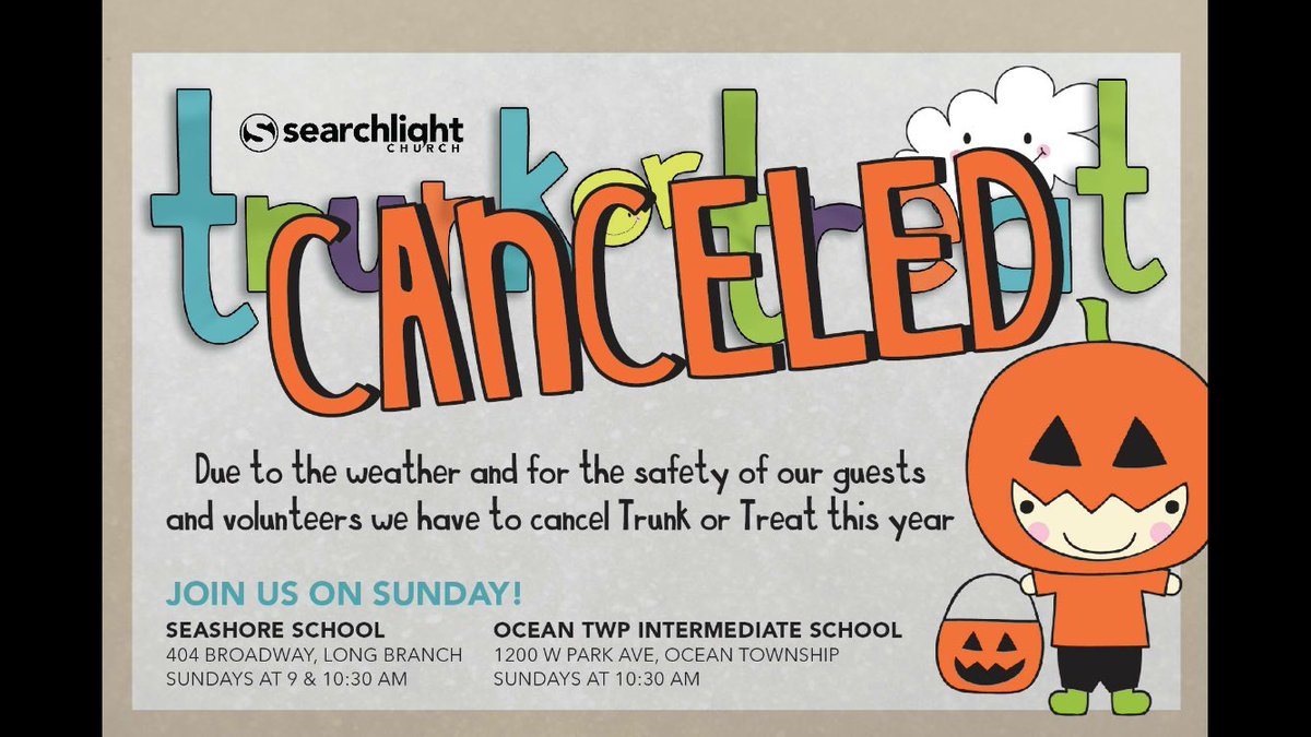 livethelight's tweet photo. We are BEYOND disappointed to make this announcement. But this won’t stop us from having an incredible Sunday honoring those who serve us or the fact that I’m just a few days we’ll be ONE church in TWO locations. See you soon. #Longbranch #oceantownshipnj #Halloween #community https://t.co/u4acJeH1GN