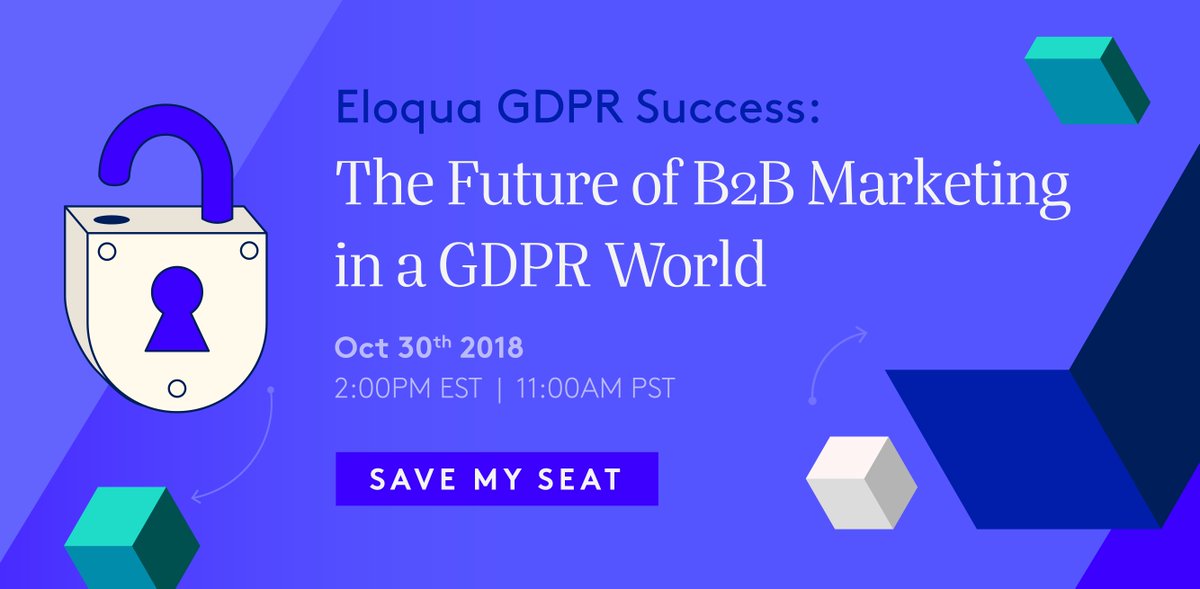 hestertim's tweet photo. RT @pathfactory: Calling all @eloqua users: It's a #GDPR world and we're all just livin' in it. Learn to get the most out of your marketing post-GDPR. Join this webinar Oct. 30: https://t.co/lrltM1zX9n https://t.co/aglvLv1zVO