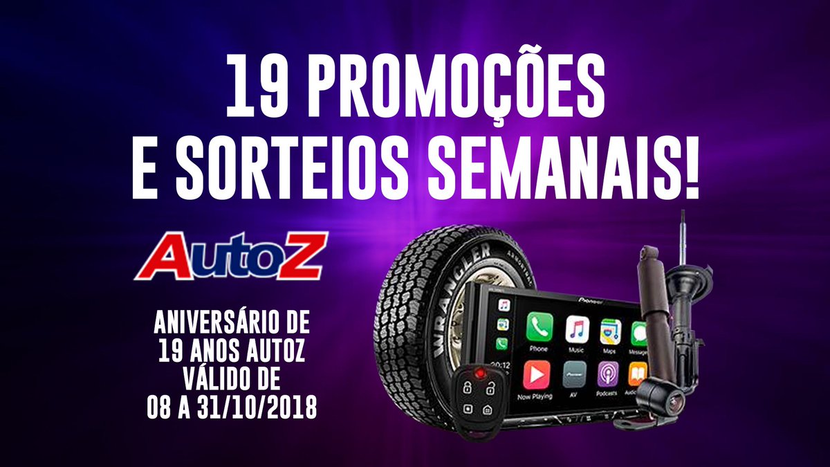 AutoCustomBR's tweet photo. A AutoZ é a loja virtual mais antiga do Brasil e está comemorando 19 anos de idade trazendo 19 promoções, uma por dia! Para aproveitar veja a lista de produtos: https://t.co/9HHZ6wxpvB https://t.co/TVvyOf49lO