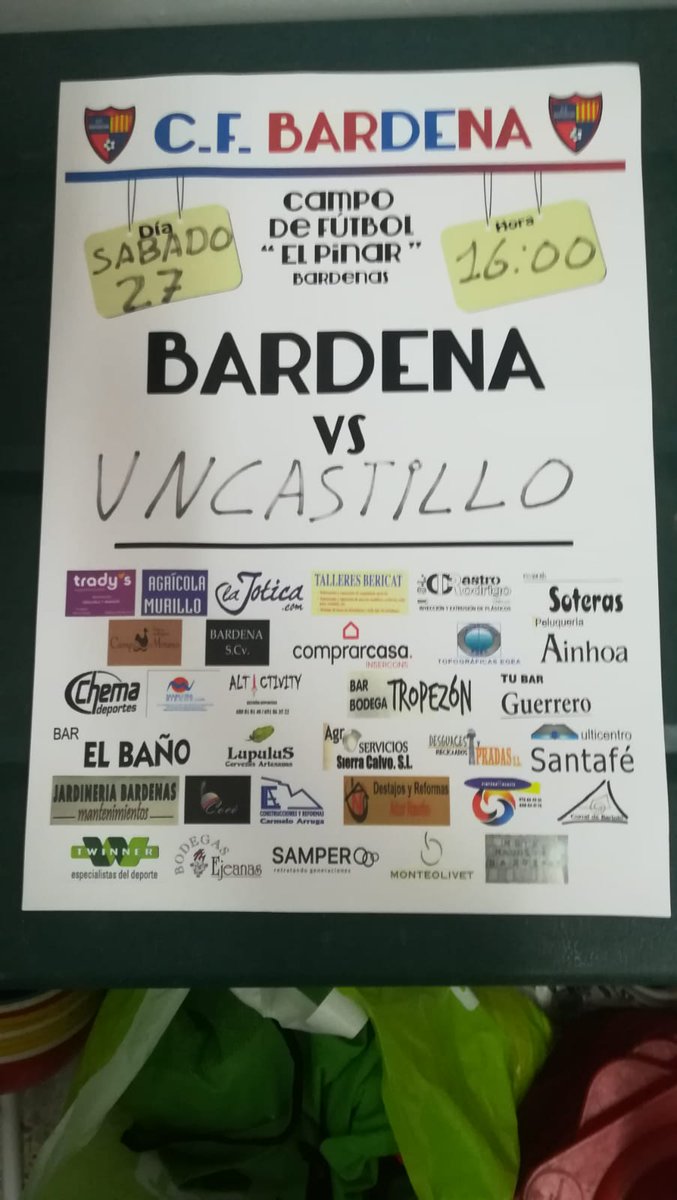Mañana sábado 27 en Bardenas a las 16 horas el <a href="/CFBARDENAS/">CFBARDENAS</a> juega contra el <a href="/CDJUncastillo/">CDJ Uncastillo</a> #aupabardenas