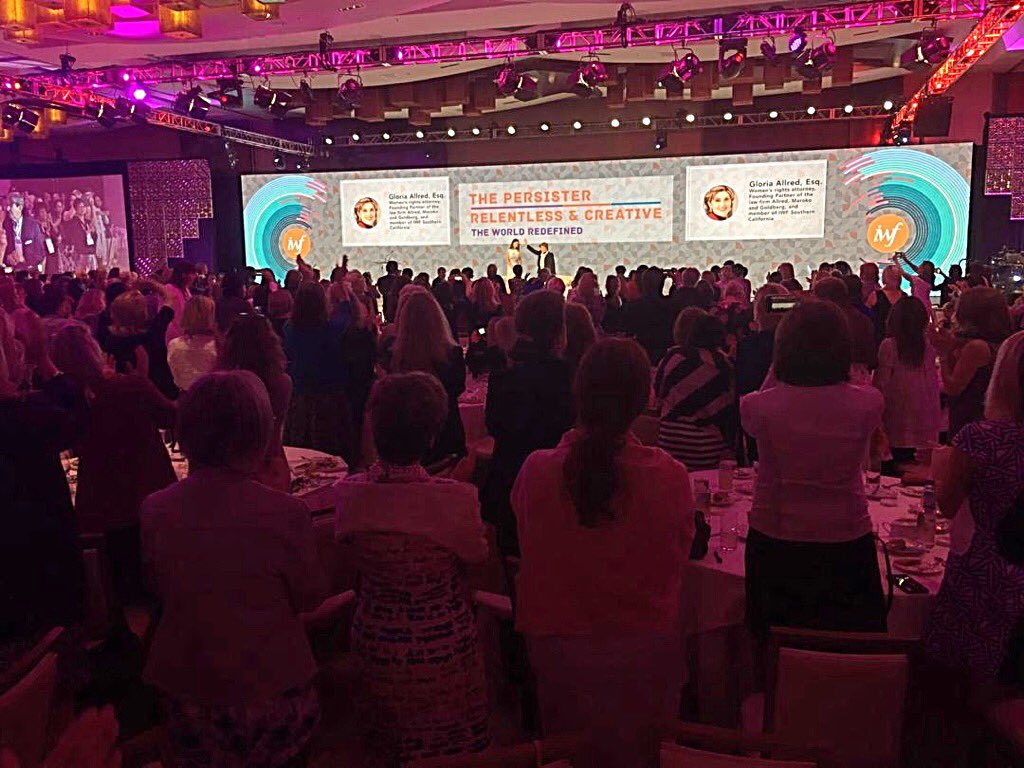“That was a case of “I’ve made up my mind, don’t confuse me with the facts”. “ Standing Ovation for the inspiring <a href="/GloriaAllred/">Gloria Allred</a> at <a href="/IWFglobal/">International Women's Forum</a> Leadership Forum. 
#IWF2018 #IWFLeadChange #SportsMadeMe #surgeon #athlete #sports