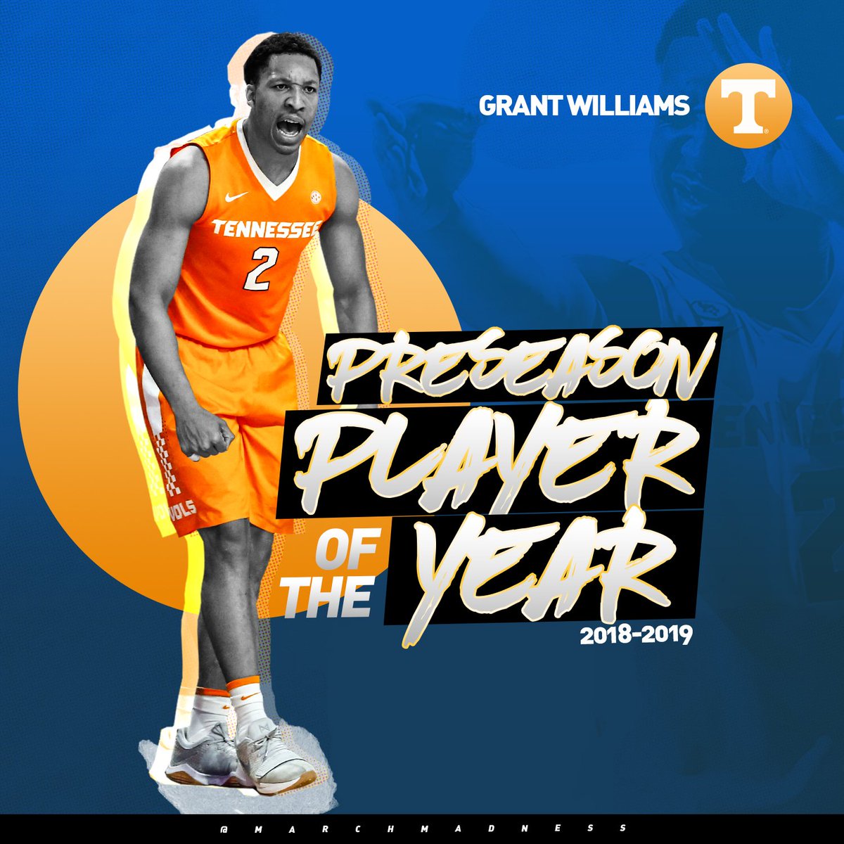 MarchMadnessMBB's tweet photo. The fans have spoken.

Grant Williams is your Preseason Player of the Year! #MMPPoY

👉 https://t.co/wER0HyqQnt https://t.co/JZcS2LrxAw